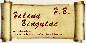 Helena Bingulac vizit kartica